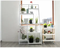 Reol skrå hvid/hvid 102x178 cm