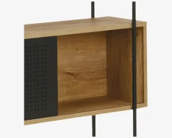 Reol sort metal/vild eg