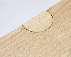 Reolopstilling med døre og skuffer oileret eg