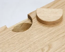 Reolopstilling med døre og skuffer oileret eg