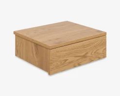 Sengebord Avignon med 1 skuffe vild eg kunstfiner