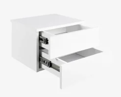 Sengebord Avignon med 2 skuffer hvid