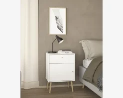 Sengebord Bodo i hvid