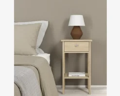 Sengebord Madrid eg med 1 skuffe