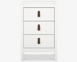 Sengebord Madrid hvid med 3 skuffer