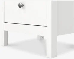Sengebord Madrid hvid med 3 skuffer