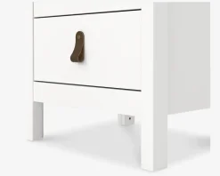 Sengebord Madrid hvid med 3 skuffer