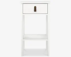 Sengebord Madrid hvid med 1 skuffe