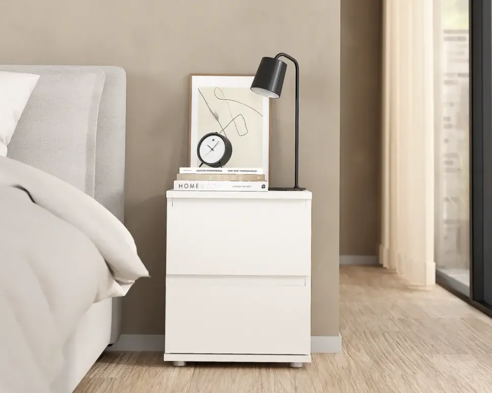 Sengebord Nova med 2 skuffer