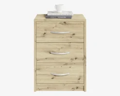 Sengebord Pepe 3 skuffer i eg