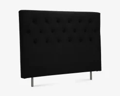 Sengegavl i sort B. 184 cm