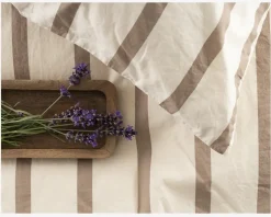 Sengesæt Kelly Stribet Natur 140x200 cm