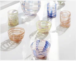 Skål Mønster Pink/Orange Ø.12 cm