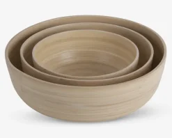 Skåle sæt bambus natur 3 stk.