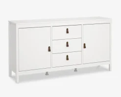 Skænk Madrid hvid med 3 skuffer