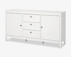 Skænk Madrid hvid med 3 skuffer