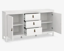 Skænk Madrid hvid med 3 skuffer