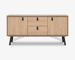 Skænk Ry B. 150 cm sort/eg