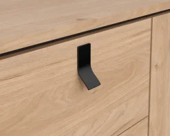 Skænk Ry B. 150 cm sort/eg