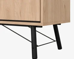 Skænk Ry B. 150 cm sort/eg