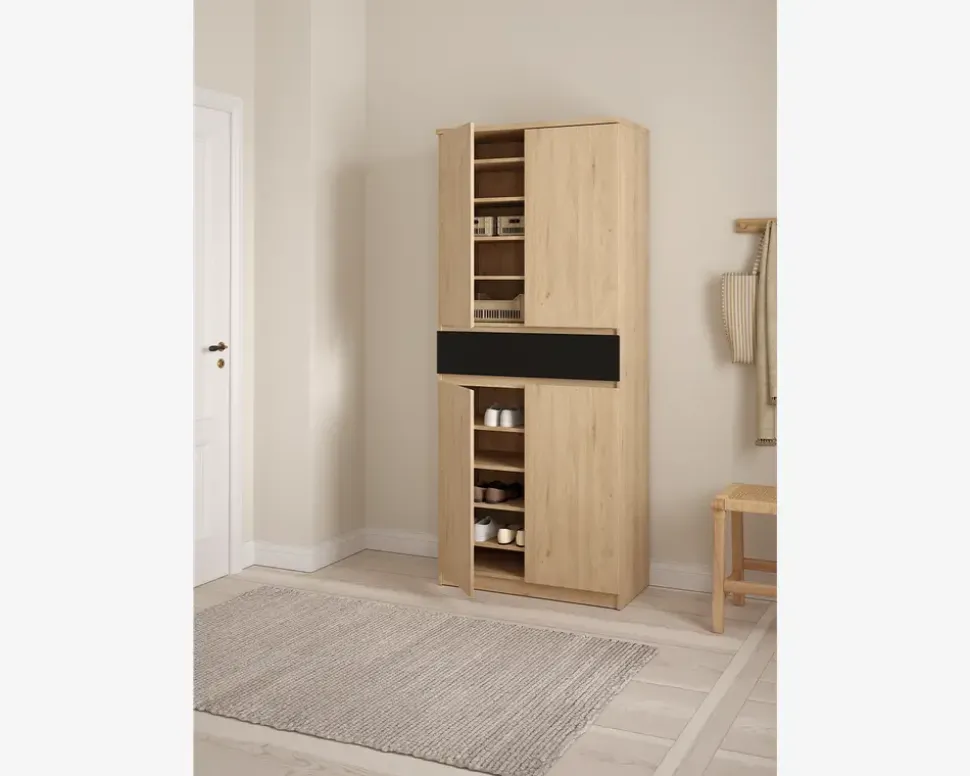 Skoskab Naia eg/sort H. 191,7 cm