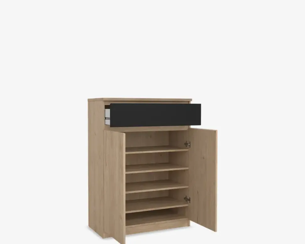 Skoskab Naia eg/sort H. 111,3 cm