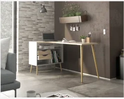 Skrivebord Delta Hvid/Eg