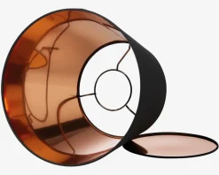 Skærm Isabella Domus sort/kobber H.28 cm