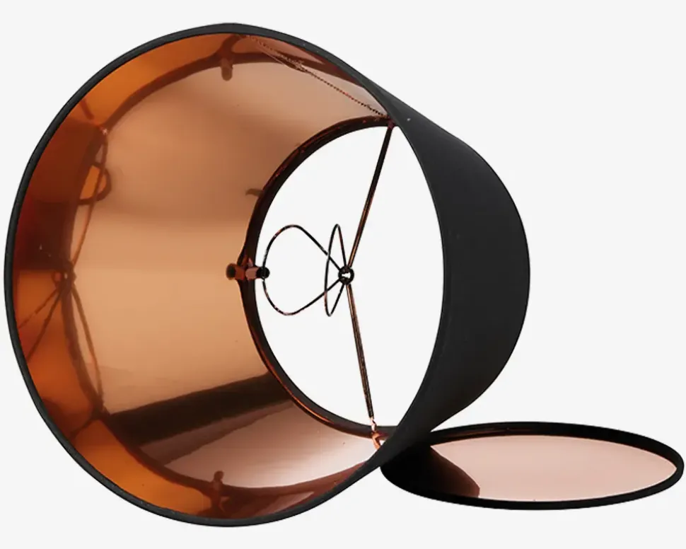 Skærm Isabella Domus sort/kobber H.20 cm