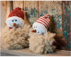 Snemand m/hue stof H.16 cm