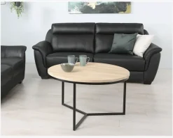 Sofa 3 Pers. Sort Læder