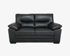 Sofa 2 Pers. Sort Læder