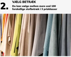 Sofa Halifax Chaiselong Højrevendt Stofgr. 1