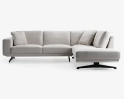 Sofa m. Åben Afslutning Beige Højrevendt