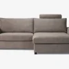 Sofa m/Chaiselong Grå/Beige Møbelstof