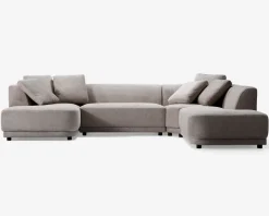 Sofa U-shape Taupe højrevendt