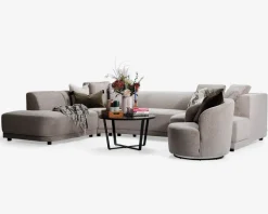 Sofa U-shape Taupe venstrevendt