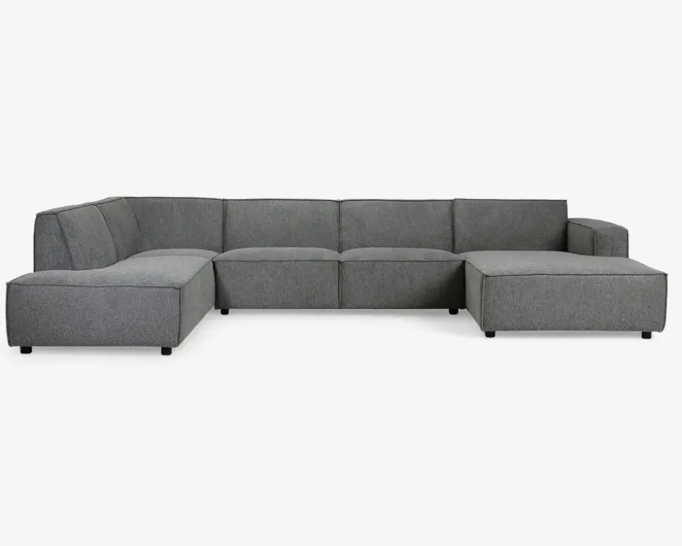 Sofa U-shape Venstrevendt Grå