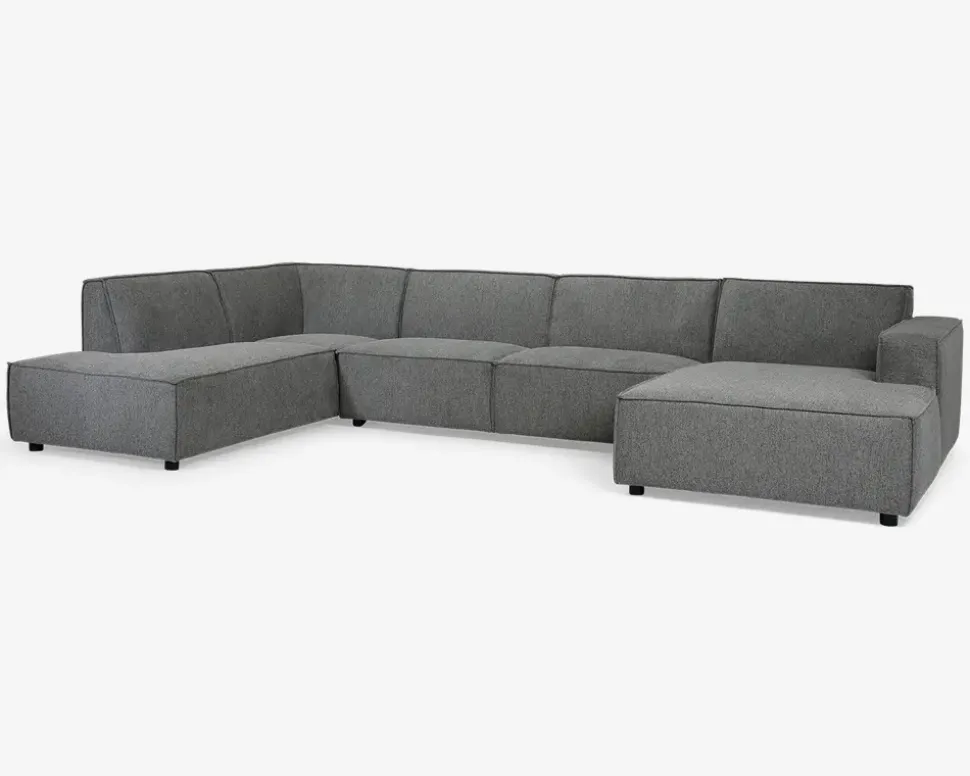 Sofa U-shape Venstrevendt Grå