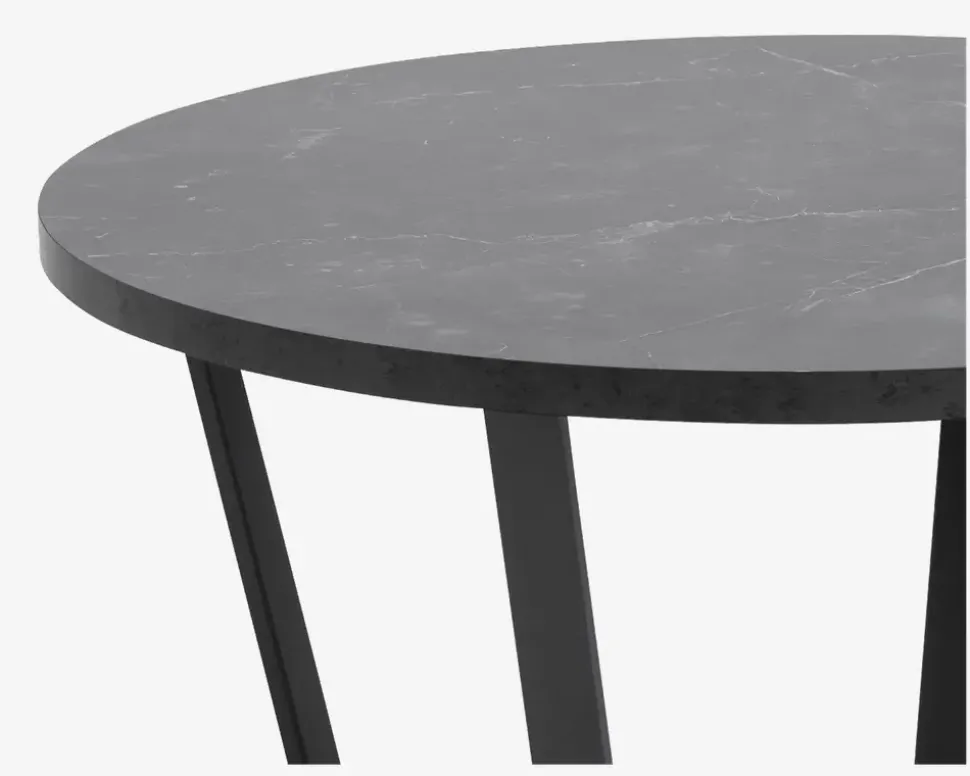 Sofabord Sort Marmorlook