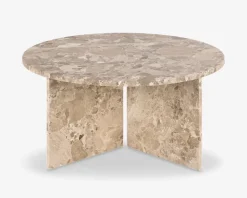 Sofabord Vega Latte marmor Dia-Ø90 cm