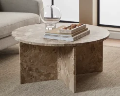 Sofabord Vega Latte marmor Dia-Ø90 cm