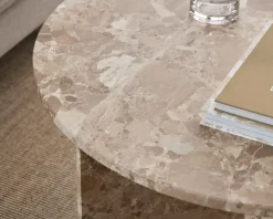 Sofabord Vega Latte marmor Dia-Ø90 cm