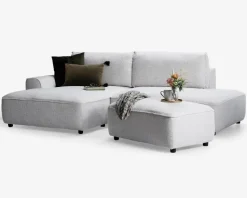 Sovesofa med open end og chaiselong venstre