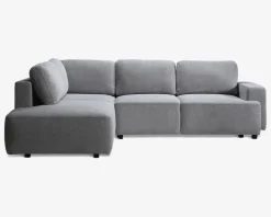 Sovesofa open end venstre grå/beige