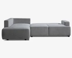 Sovesofa open end venstre grå/beige