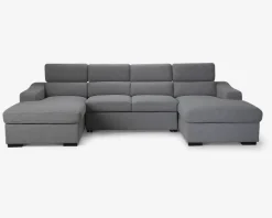 Sovesofa U-Shape Lys Grå