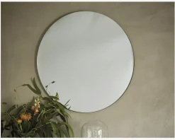 Spejl Cirkel Sort Ø.100 cm