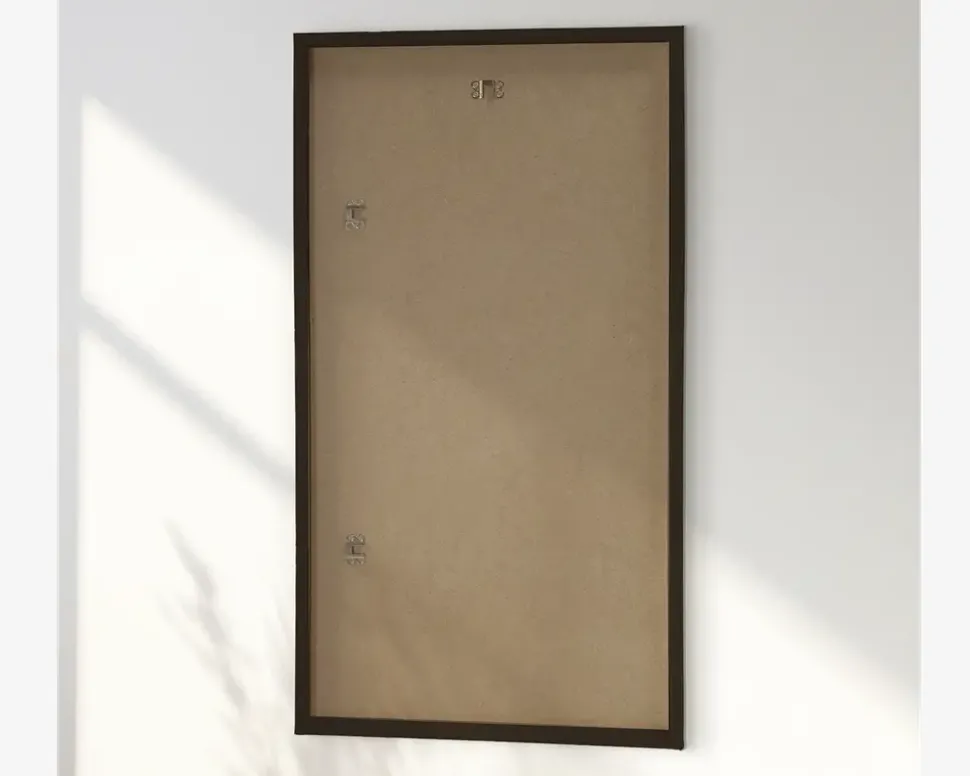 Spejl Gallery sort træ 40x80 cm