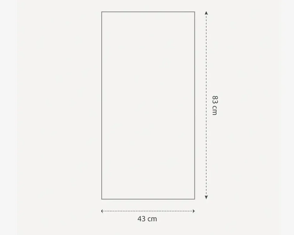 Spejl Gallery sort træ 40x80 cm